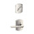 Schlage F94LAT618GRW Polished Nickel Dummy Handleset with Latitude Lever and Greenwich Rose (Interior Side Only)