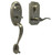 Weslock L1441-AUASL2D Left Hand Lexington 1400 Series Panic Proof Entry with Interior Bordeau Lever Antique Brass Finish