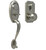 Weslock 01445-NIN0020 Lexington Interconnected Exterior Dummy Handleset with Impresa Knob Trim Satin Nickel Finish