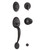 Weslock 02815-2S20020 Hillcrest Dummy Handleset with Salem Knob Matte Black Finish