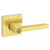 Kwikset 258SQT-740HFLSQT-4 Satin Brass Downtown Single Cylinder Deadbolt with Halifax Keyed Entry Lever