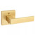 Kwikset 788SALSQT-4 Singapore Lever with Square Rose Half Dummy Satin Brass Finish