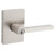 Kwikset 258SQT-740HFLRCT-15 Satin Nickel Downtown Single Cylinder Deadbolt with Halifax Keyed Entry Lever and Rectangular Rose