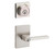 Kwikset 660SQT-740HFLRCT-15 Satin Nickel Square Single Cylinder Deadbolt with Halifax Keyed Entry Lever and Rectangular Rose