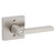 Kwikset 660SQT-740HFLSQT-15 Satin Nickel Square Single Cylinder Deadbolt with Halifax Keyed Entry Lever and Square Rose