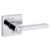 Kwikset 660SQT-740HFLSQT-26 Bright Chrome Square Single Cylinder Deadbolt with Halifax Keyed Entry Lever and Square Rose