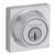 Kwikset 660SQT-740HFLSQT-26D Satin Chrome Square Single Cylinder Deadbolt with Halifax Keyed Entry Lever and Square Rose