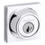 Kwikset 660SQT-720HFLSQT-26 Bright Chrome Square Single Cylinder Deadbolt with Halifax Passage Lever and Square Rose