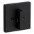 Kwikset 660SQT-720HFLSQT-514 Matte Black Square Single Cylinder Deadbolt with Halifax Passage Lever and Square Rose