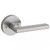 Kwikset 158RDT-720HFLRDT-26D Satin Chrome Milan Single Cylinder Deadbolt with Halifax Passage Lever and Round Rose