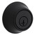 Kwikset 660-720HFLRDT-514 Matte Black Single Cylinder Deadbolt with Halifax Passage Lever and Round Rose