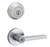 Kwikset 780-740HFLRDT-26D Satin Chrome Single Cylinder Deadbolt with Halifax Keyed Entry Lever and Round Rose