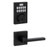 Kwikset HC620CNT-ZW700-740HFLSQT-514 Touchpad Electronic Deadbolt with Z-Wave with Halifax Keyed Lever and Square Rose Matte Black Finish