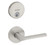 Kwikset 258RDT-720LSLRDT-15 Satin Nickel Uptown Single Cylinder Deadbolt with Libson Passage Lever and Rose Rose