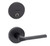 Kwikset 258RDT-720LSLRDT-514 Matte Black Uptown Single Cylinder Deadbolt with Libson Passage Lever and Rose Rose