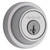 Kwikset 660RDT-720HFLRDT-26D Satin Chrome Round Single Cylinder Deadbolt with Halifax Passage Lever and Round Rose