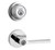 Kwikset 660RDT-740LSLRDT-26 Bright Chrome Round Single Cylinder Deadbolt with Libson Keyed Entry Lever and Round Rose