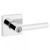 Kwikset 158SQT-740MILSQT-26 Bright Chrome Halifax Single Cylinder Deadbolt with Milan Keyed Entry Lever and Square Rose