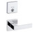 Kwikset 258SQT-720SALSQT-26 Bright Chrome Downtown Single Cylinder Deadbolt with Singapore Passage Lever and Square Rose