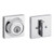 Kwikset 660SQT-740SALSQT-26 Bright Chrome Square Single Cylinder Deadbolt with Singapore Keyed Entry Lever and Square Rose