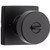 Kwikset 942BLE-740PSKSQT-514 Aura Bluetooth Keypad Electronic Deadbolt with Pismo Keyed Entry Knob and Square Rose Matte Black Finish
