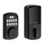 Kwikset 942BLE-740PSKSQT-514 Aura Bluetooth Keypad Electronic Deadbolt with Pismo Keyed Entry Knob and Square Rose Matte Black Finish