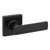 Kwikset 660SQT-200BRNLSQT-514 Matte Black Square Single Cylinder Deadbolt with Breton Passage Lever and Square Rose