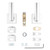Kwikset 9260CNT-200BRNLSQT-26 Contemporary SmartCode Keypad Electronic Deadbolt SmartKey with Breton Passage Lever with Square Rose Passage Lock Combo Bright Chrome Finish