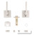 Kwikset 938WIFIKYPD-200CSLSQT-15 Halo Wi-Fi Enabled Smart Lock Deadbolt with Keypad And Casey Passage Lever with Square Rose Satin Nickel Finish