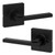 Kwikset 942BLE-200CSLSQT-514 Aura Bluetooth Keypad Electronic Deadbolt with Casey Passage Lever with Square Rose Matte Black Finish