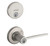 Kwikset 258RDT-405LRLRDT-15 Satin Nickel Uptown Single Cylinder Deadbolt with Ladera Keyed Entry Lever and Round Rose