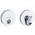 Kwikset 258RDT-405LRLRDT-26 Bright Chrome Uptown Single Cylinder Deadbolt with Ladera Keyed Entry Lever and Round Rose