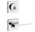 Kwikset 158SQT-200LRLSQT-26 Bright Chrome Halifax Single Cylinder Deadbolt with Ladera Passage Lever and Square Rose