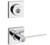 Kwikset 158SQT-405LRLSQT-26 Bright Chrome Halifax Single Cylinder Deadbolt with Keyed Entry Passage Lever and Square Rose