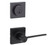 Kwikset 158SQT-405LRLSQT-514 Matte Black Halifax Single Cylinder Deadbolt with Keyed Entry Passage Lever and Square Rose