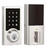 Kwikset 916CNT500-200LRLSQT-15 Z-Wave ZW500 Enabled Contemporary Smartcode Touchscreen Deadbolt with Ladera Lever and Square Rose Satin Nickel Finish