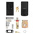 Kwikset 9270CNT-200LRLSQT-514 Contemporary SmartCode Touchpad Electronic Deadbolt SmartKey With Ladera Passage Lever and Square Rose Matte Black Finish