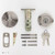 Kwikset 660RDT-200P-15 Satin Nickel Round Single Cylinder Deadbolt with Polo Passage Knob