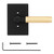 Kwikset 788PVLRCT-5144 Prava Lever with Rectangular Rose Half Dummy Door Lock with Satin Brass Grip Matte Black Finish