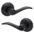 Kwikset 980-740SEL-514 Matte Black Single Cylinder Deadbolt with Sedona Keyed Entry Lever
