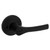 Kwikset 158RDT-740HYL-514 Matte Black Milan Single Cylinder Deadbolt with Henley Entry Lever