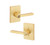 Kwikset 258RCT-740HFLRCT-4 Satin Brass Rectangular Single Cylinder Deadbolt with Halifax Keyed Entry Lever