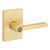 Kwikset 258RCT-740HFLRCT-4 Satin Brass Rectangular Single Cylinder Deadbolt with Halifax Keyed Entry Lever