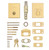 Kwikset 258RCT-740HFLRCT-4 Satin Brass Rectangular Single Cylinder Deadbolt with Halifax Keyed Entry Lever