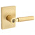 Kwikset 258RCT-740PVLRCT-4 Satin Brass Rectangular Single Cylinder Deadbolt with Prava Keyed Entry Lever