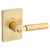 Kwikset 258RCT-740PVLRCT-4 Satin Brass Rectangular Single Cylinder Deadbolt with Prava Keyed Entry Lever