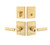 Kwikset 258RCT-740PVLRCT-4 Satin Brass Rectangular Single Cylinder Deadbolt with Prava Keyed Entry Lever