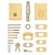 Kwikset 258RCT-740PVLRCT-4 Satin Brass Rectangular Single Cylinder Deadbolt with Prava Keyed Entry Lever
