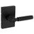 Kwikset 258RCT-740PVLRCT-514 Matte Black Rectangular Single Cylinder Deadbolt with Prava Keyed Entry Lever