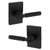Kwikset 258RCT-740PVLRCT-514 Matte Black Rectangular Single Cylinder Deadbolt with Prava Keyed Entry Lever